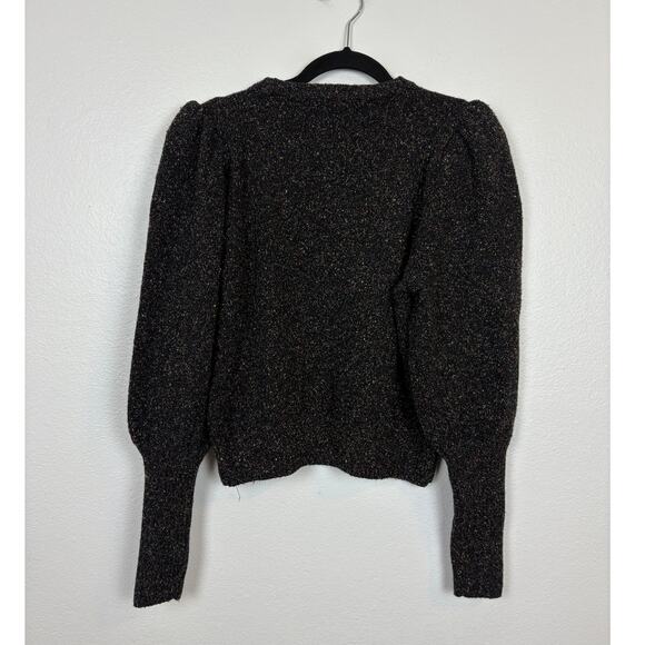 NWT The Bright Side Wool Blend Knit Speckled  Balloon Sleeve Sweater Large - Picture 3 of 6